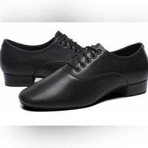 NEW Men's Ballroom Dance Shoes Black Sole, Tango Salsa Latin Shoe 10.5M